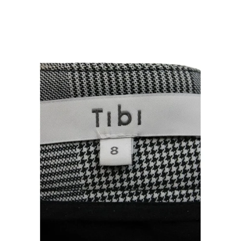 Tibi Women Wrap Skort Gray Plaid Wool Blend Size 8